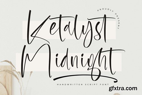 Ketalyst Midnight Handwritten Script Font JS83NP9