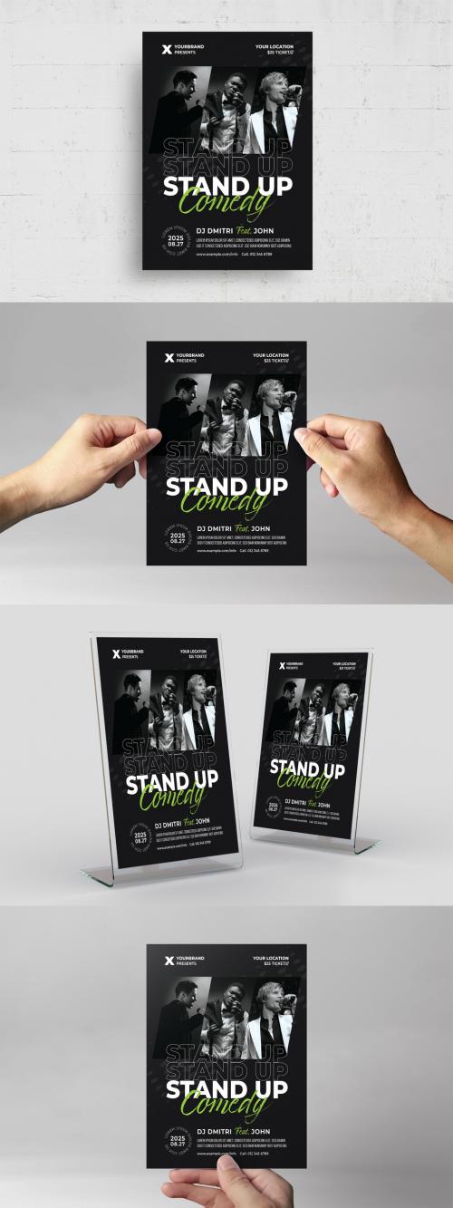 Stand Up Comedy Night Multipurpose Event Flyer Poster Layout