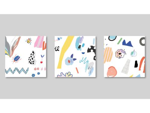 Set of Abstract Cards Layout