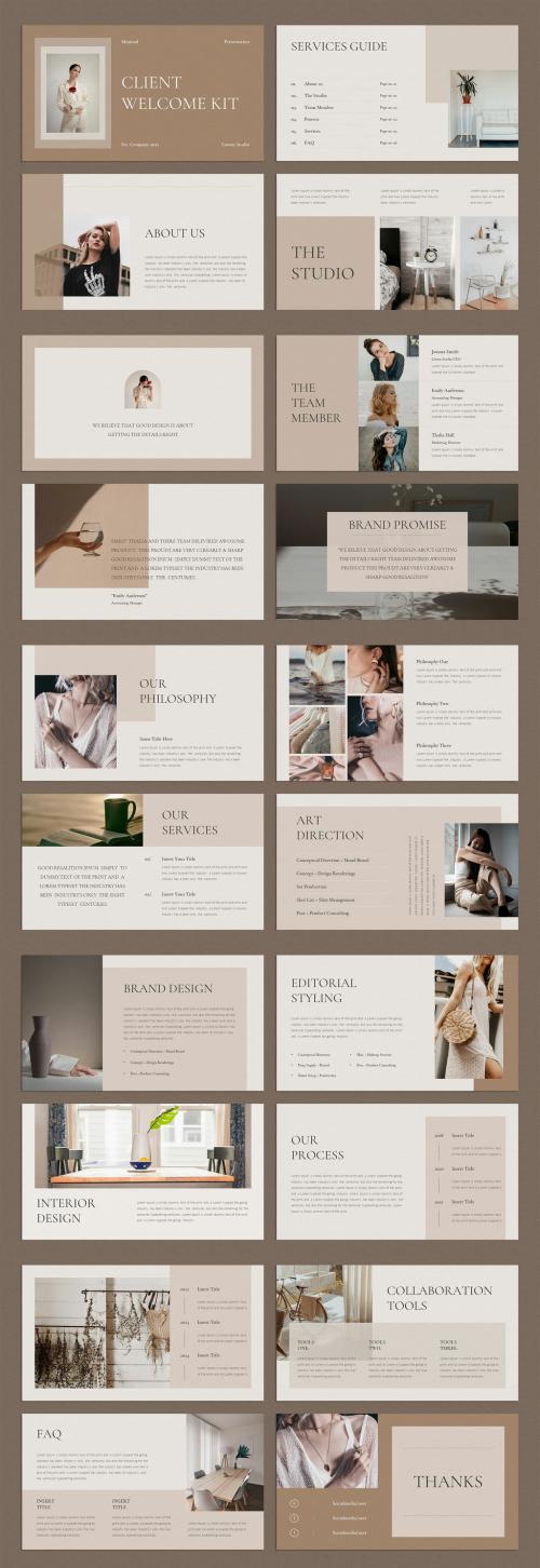 Client Welcome Kit Presentation Layout