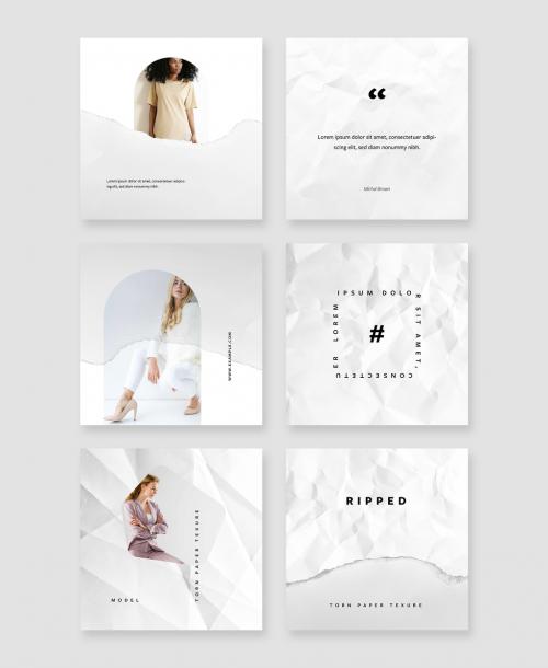 Minimal Social Layouts with Paper Texture