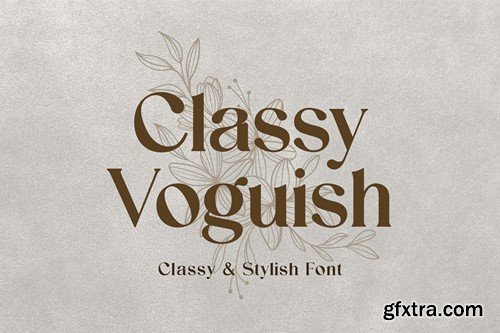 Classy Voguish Classic Serif Font GTD45GU