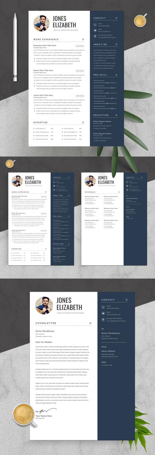 Clean Resume Layout with Cover Letter