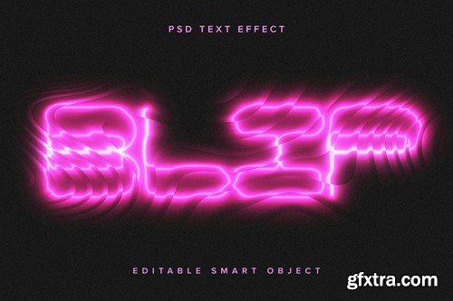 Displaced Bright Neon PSD Text Effect S4CGV5C