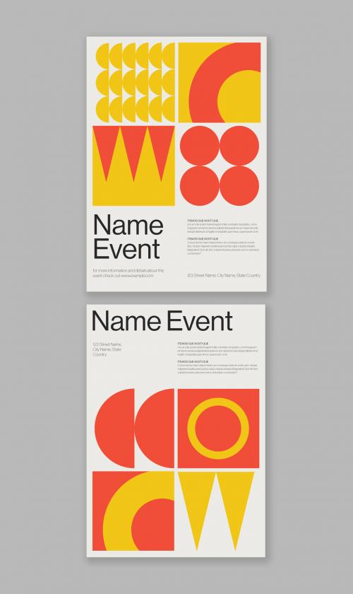 Graphic Orange and Yellow Poster Layout