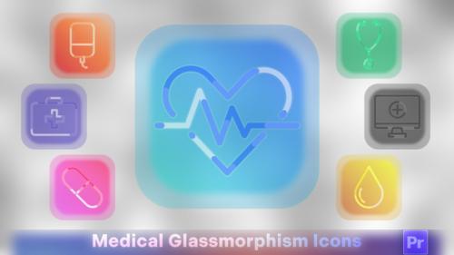 Videohive - Medical Glassmorphism Icons - 51537748