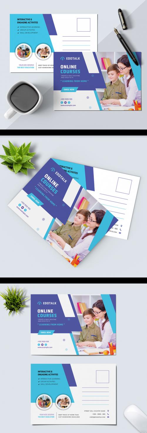 Education Post Card Layout Design