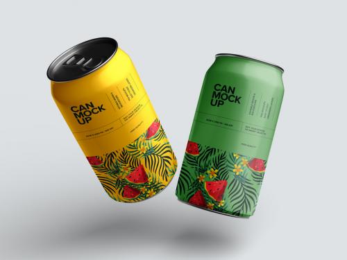 Soda Packaging Can Mockup Design