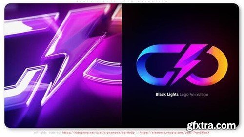 Videohive Black Lights Logo Animation 51600158