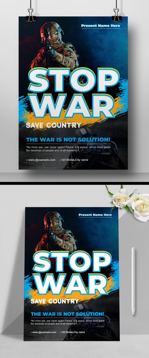 War Flyer Graphics Designs Template Layout