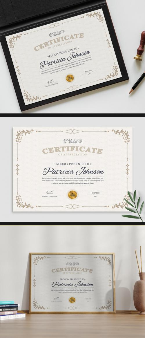 Classy Ornamental Certificate Layout