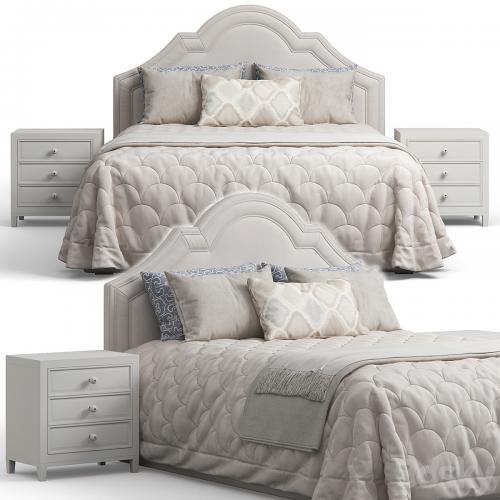 Queen Madison Crown Headboard Bed