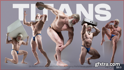 Cubebrush - Mels Mneyan - Titan Male Art Poses [450 Reference Pictures]