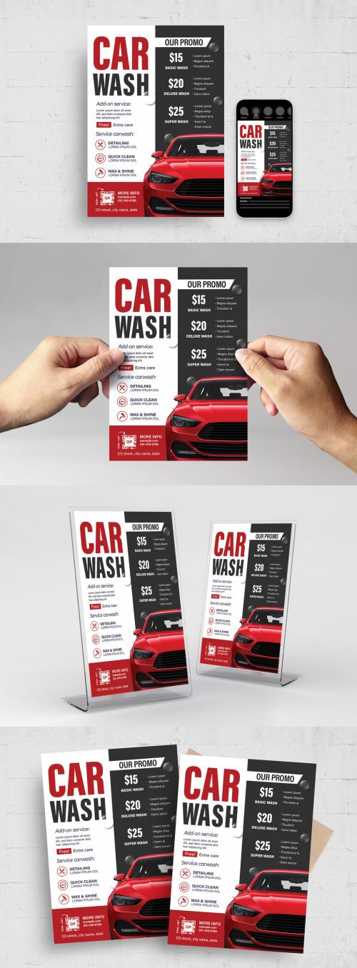 Car Wash Flyer Poster Layout