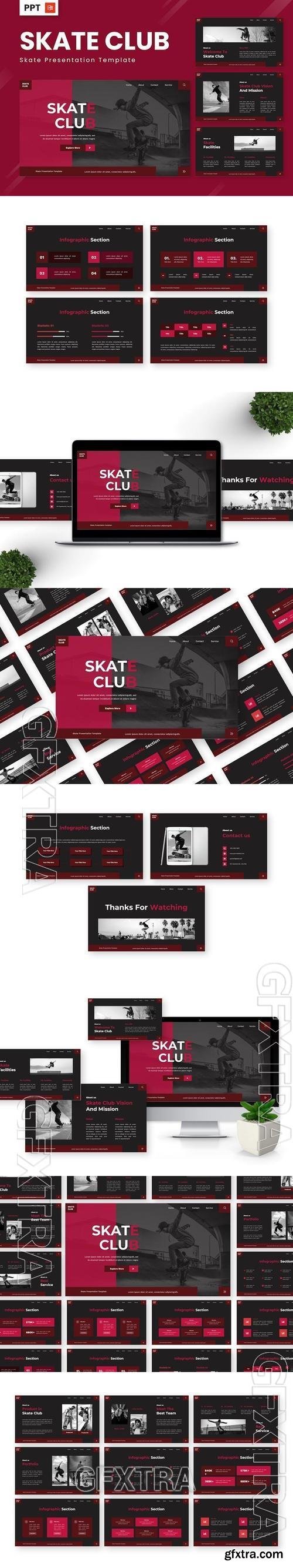 Skate Club - Skate Powerpoint Templates WHL6QV3