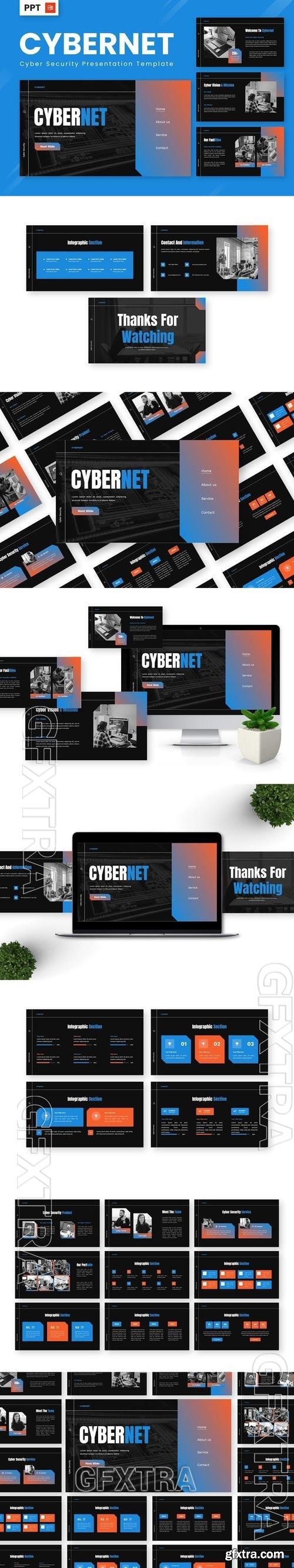 Cybernet - Cyber Security Powerpoint Templates P7YB9T5