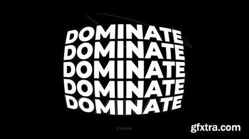 Videohive Dominate Titles Kinetic Typography 51620271