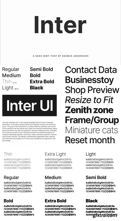 Inter - Sans Serif Font Family