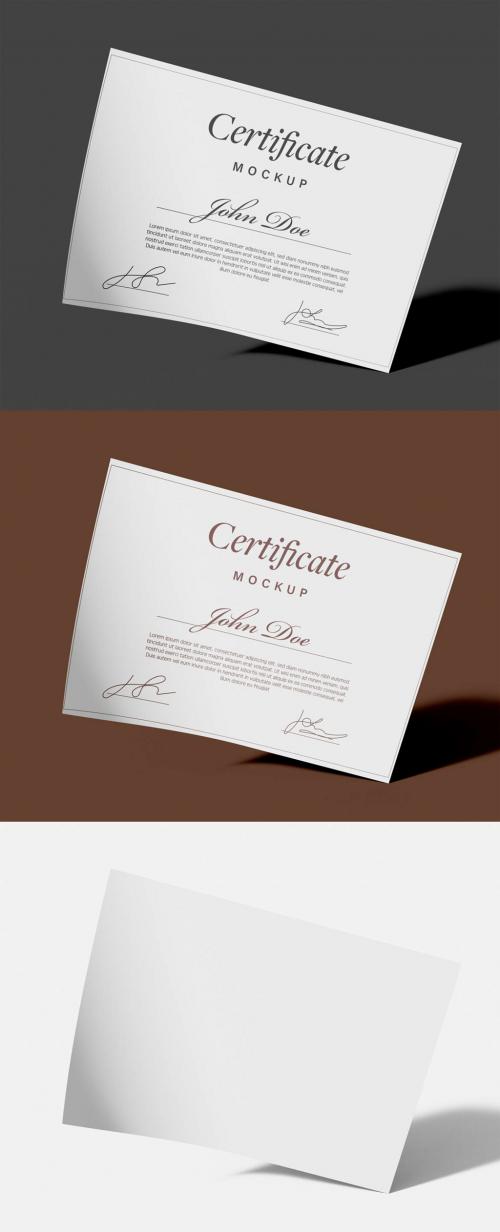 Paper Certificate Mockup