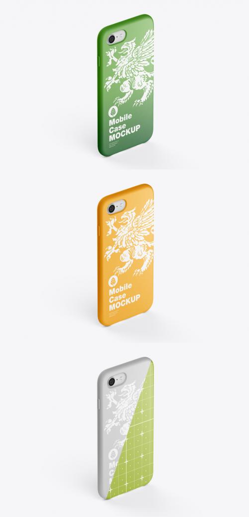 Mobile with Silicone Case Mockup