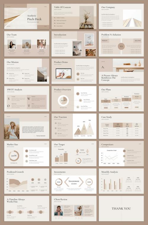 Aesthetic Pitch Deck Presentation Layout