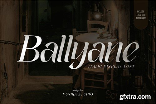 Ballyane - Italic Display Font NXPJ8CX