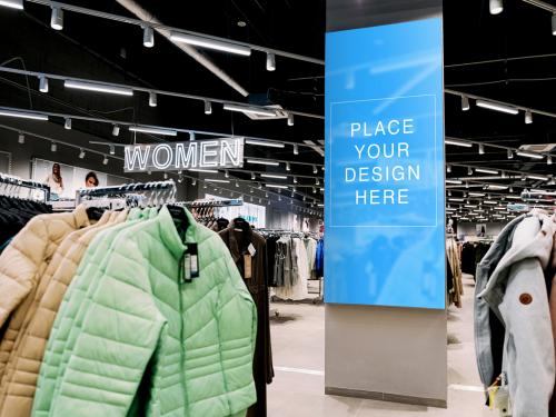 Women Clothes Brand Store Banner Mock-Up