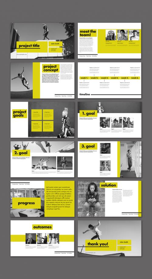 Yellow and Black Presentation Layout