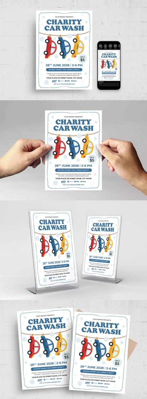 Charity Car Wash Flyer Poster Printable