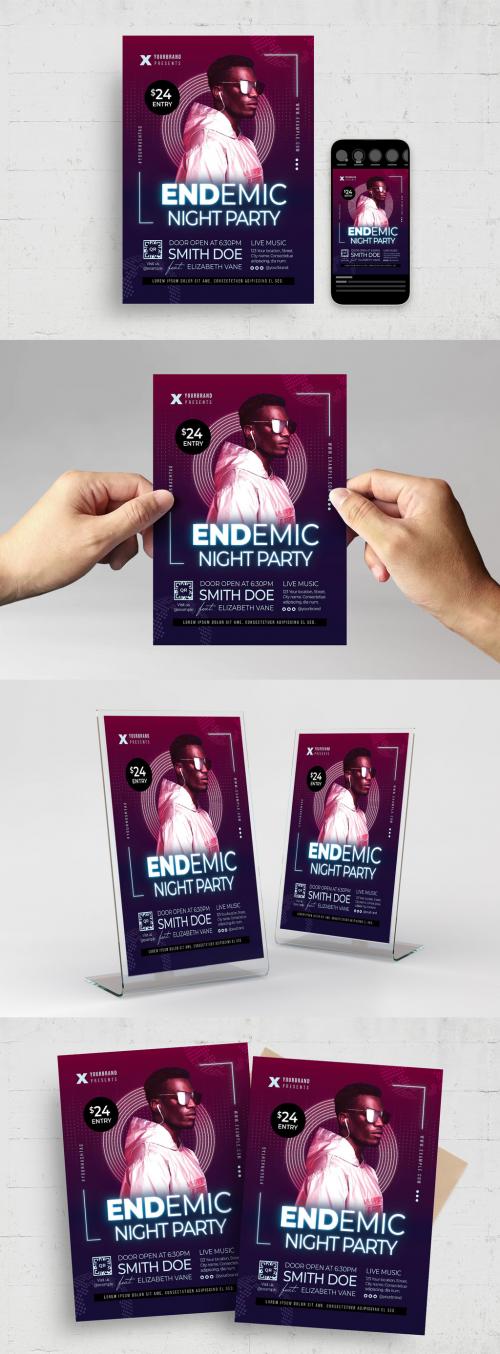 Endemic Nightclub Party Flyer Layout