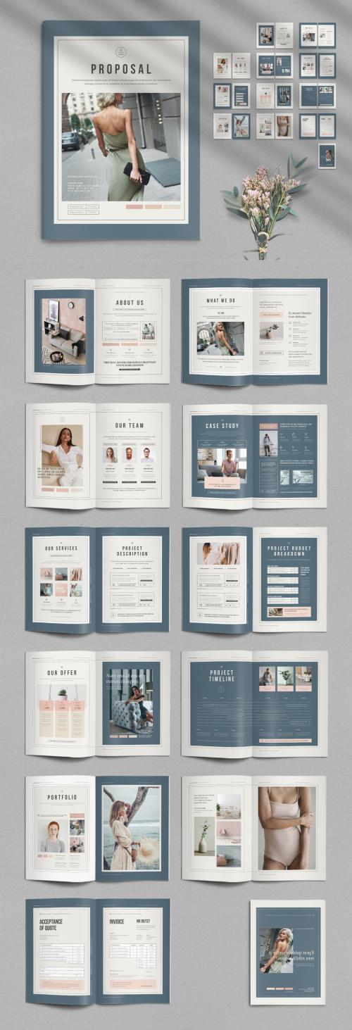 Business Proposal Offer Layout in Pale Blue