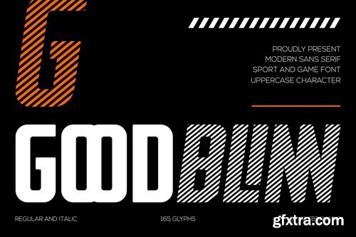 Goodblinn - Modern Sans Serif Sport and Game Font SL286J2