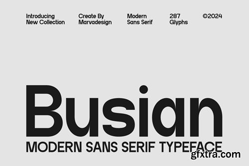 Busian - Sans Serif Geometric Font 6J63P69