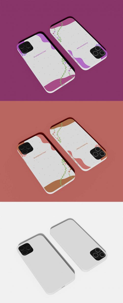 Two Smartphone Cases Mockup
