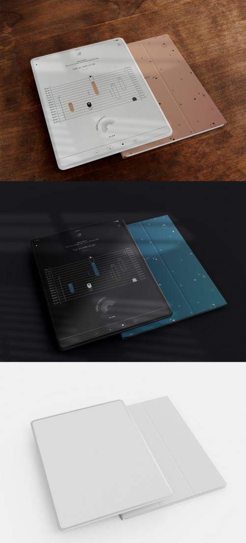 3D Tablet Screen and Tablet Case Mockup