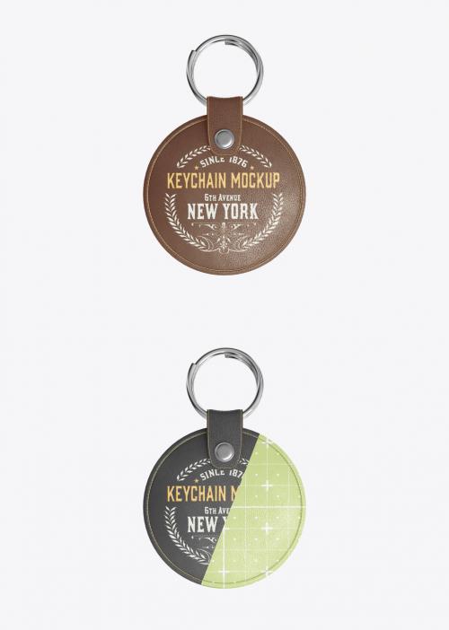 Leather Keychain Mockup