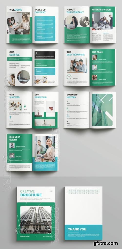 Corporate Brochure Design Layout Template 716694325