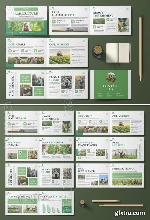 Agriculture Design Layout Brochure Template Landscape 716694205