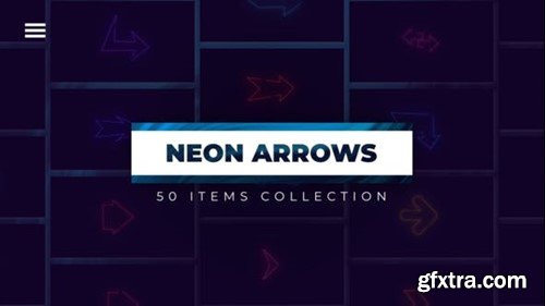 Videohive 50 Neon Arrows 51688312