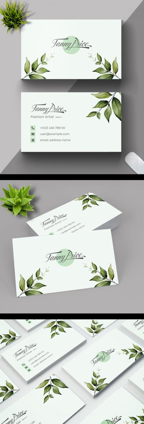 Botanical Business Card Design