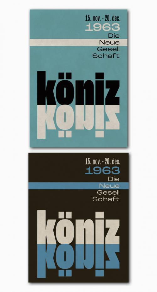 Vintage International Style Typographic Poster Layout