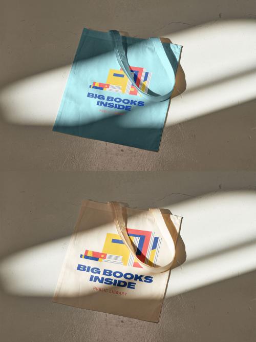 Tote Bag Mockup with Sunlight Beam