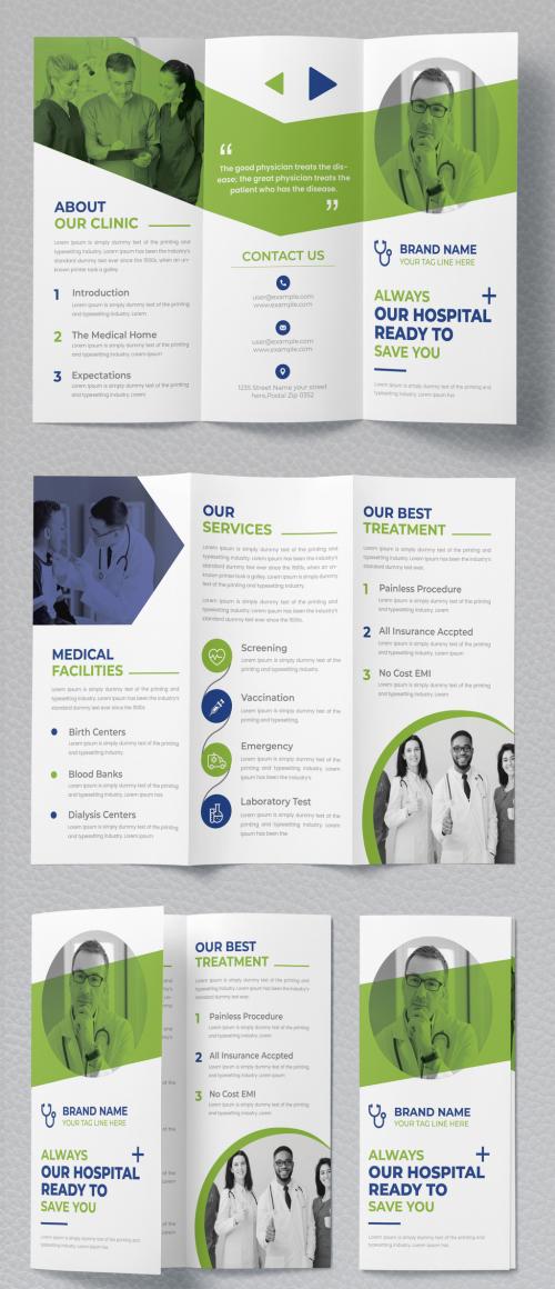 Modern Hospital Trifold Brochure for Medical Services