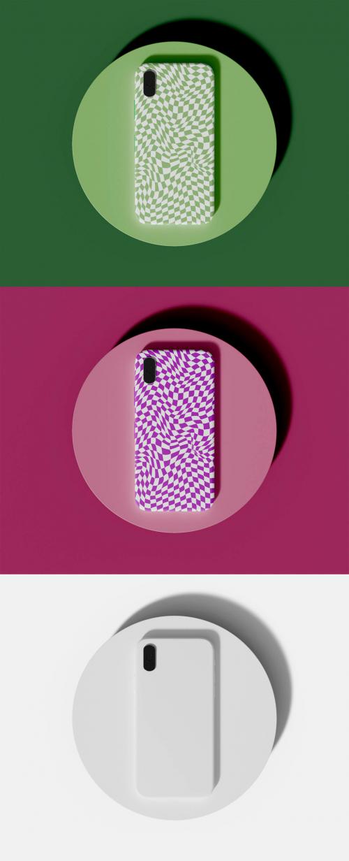 Top View of Smartphone Case Mockup