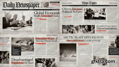 Newspaper Video Template for After Effects