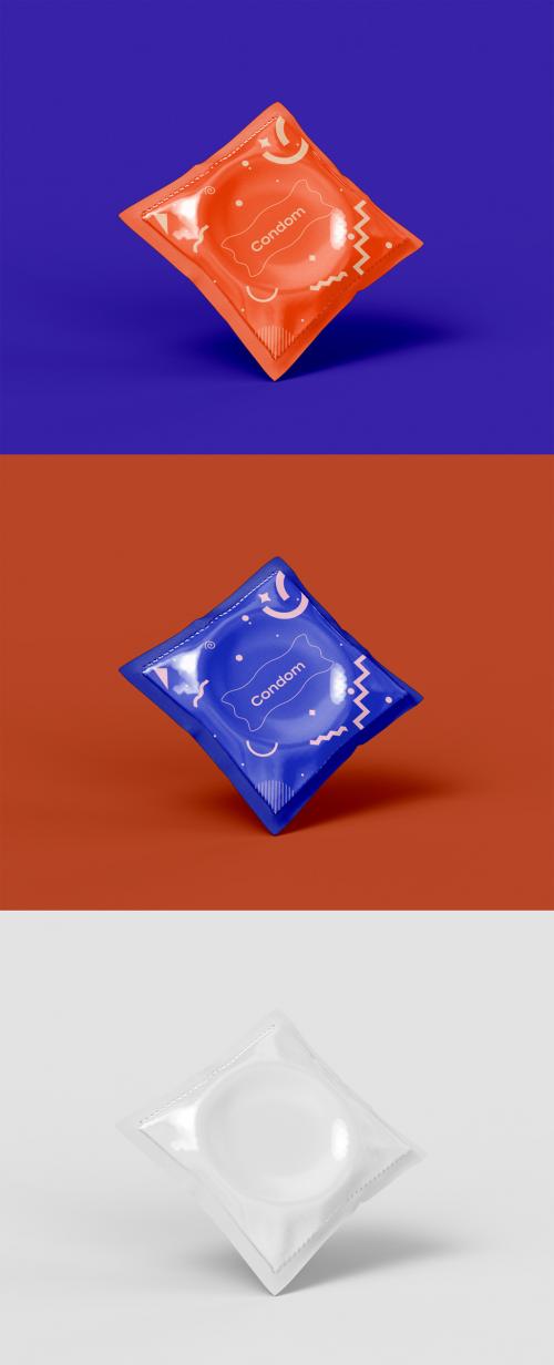 Isolated Condom Mockup