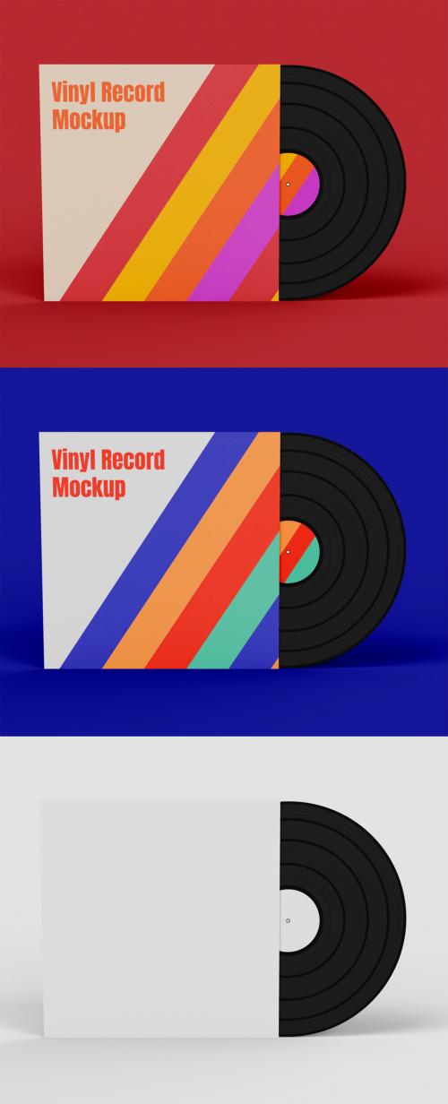 Isolated Vinyl Record Mockup
