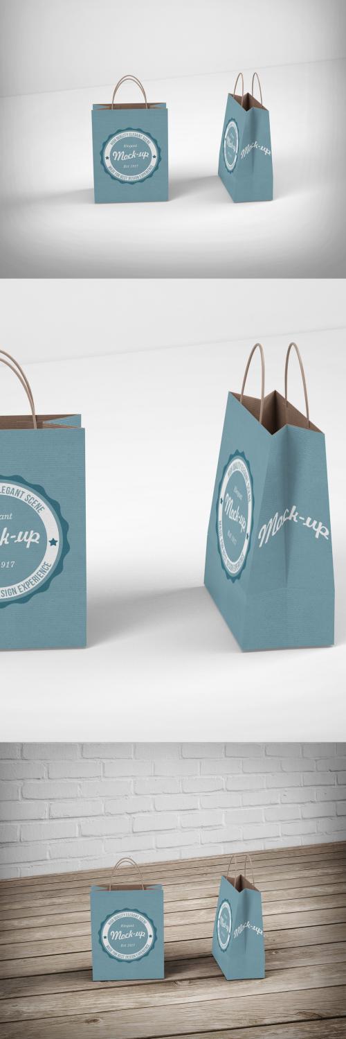 Craft Paper Shopping Small Bag Mock-Up