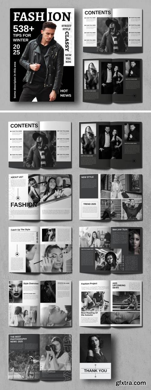 Fashion Magazine Design Layout 718545663