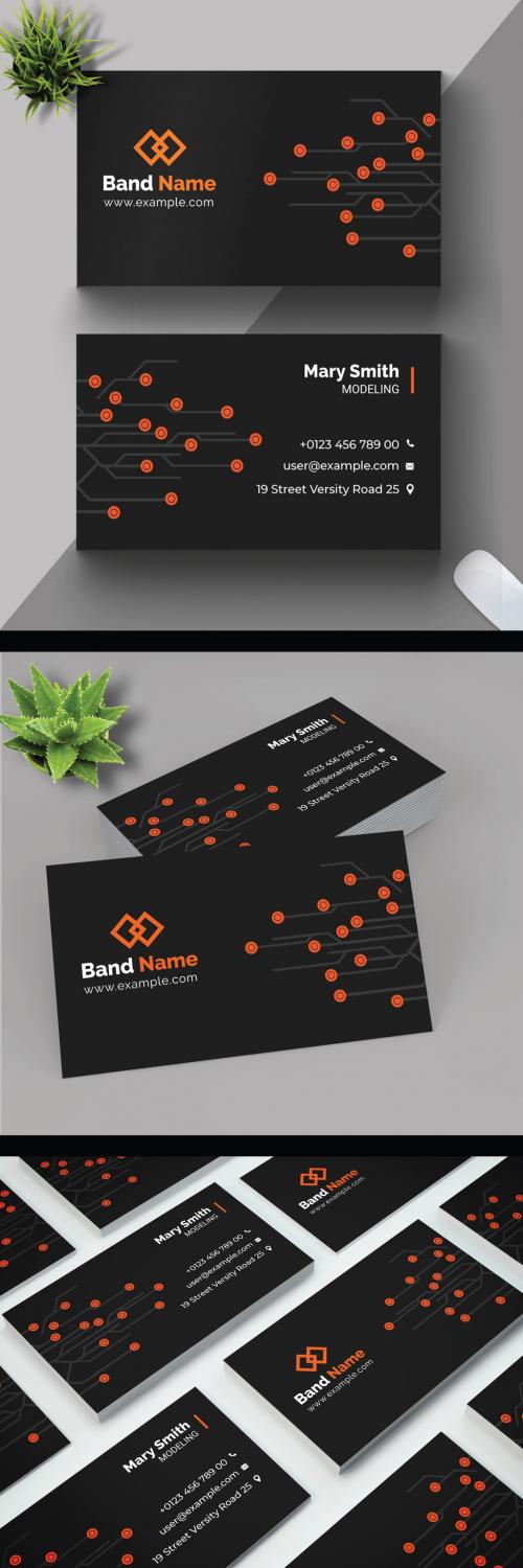Technology Business Card Layout